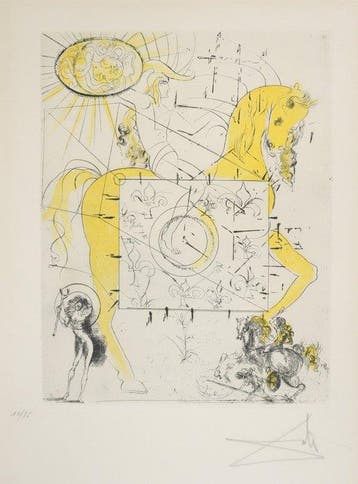 Salvador Dali (1904-1989) - Chevalier Royal de lApocalypse, Antiek en Kunst
