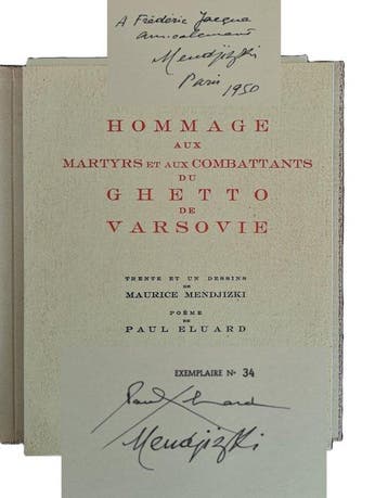 Signé ; Maurice Mendjizki / Paul Eluard - [1/100 signé +, Antiek en Kunst, Antiek | Boeken en Bijbels