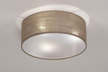 Rietveld Plafondlampen - Taupe - Stof, Huis en Inrichting, Lampen | Plafondlampen, Verzenden, Nieuw
