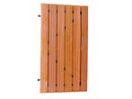Hardhout Poortdeur Geschaafd op Zwart Stalen Frame 100 x 180, Tuin en Terras, Schuttingen, Nieuw
