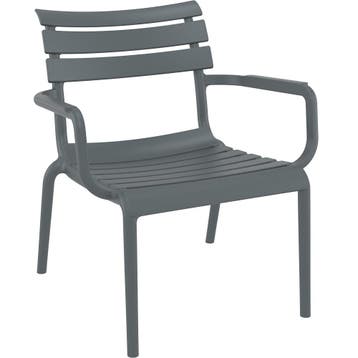 (MDK-107784) Siesta Paris Lounge Armchair donkergrijs, Ophalen of Verzenden, Nieuw