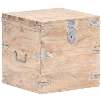 vidaXL Opbergkist 40x40x40 cm massief acaciahout, Verzenden, Nieuw