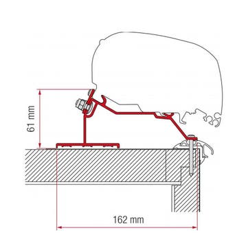 Fiamma Caravan Roof Adapter 340 F65/F80, Ophalen of Verzenden, Nieuw, Fiamma