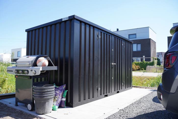 Tuinhuis 16ft | Ruim aanbod | zeecontainer demontabel |Op=Op, Tuin en Terras, Tuinhuizen, Minder dan 200 cm, Zonder ramen, 250 tot 500 cm