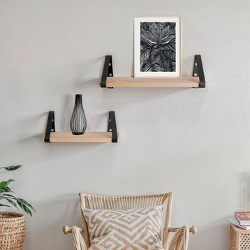 3 wandplanken Cowell - Industrieel licht hout, eiken Sonoma, Verzenden, Nieuw