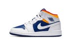 Jordan 1 Mid White Laser Orange Deep Royal Blue (GS), Nieuw