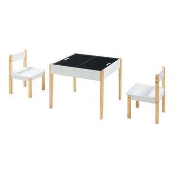 Kindertafel met 2 kinderstoelen Smedjebacken naturel wit en, Verzenden