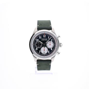 Union Glashütte Belisar D009.427.16.092.00; Chronograaf h.., Overige merken, Leer, Polshorloge, Ophalen of Verzenden