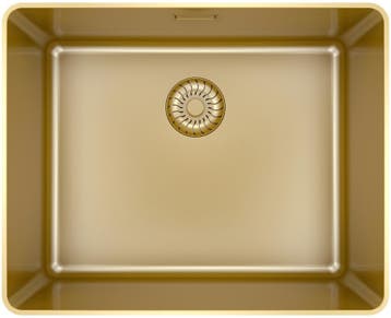 Caressi 50 x 40 CAPPSR50R20G Enkele Keukenspoelbak Goud, Ophalen of Verzenden, Nieuw, Wastafel