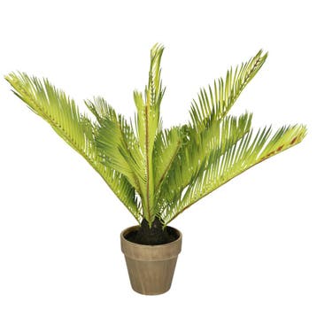 Kunstplant varen groen in pot 50 cm - Kunst varens, Ophalen of Verzenden