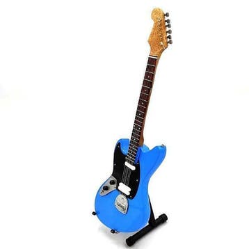 Miniatuur replica Fender Mustang gitaar Kurt Cobain Nirvana, Ophalen of Verzenden, Nieuw, Pop, Beeldje of Miniatuur