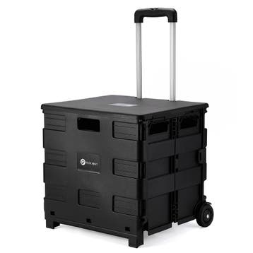 Packaway 50 Liter Opvouwbare Boodschappentrolley met DEKSEL, Verzenden, Nieuw, Krat, Opvouwbaar