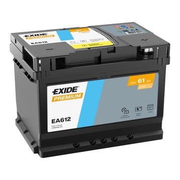 Exide Premium accu | EA612 | 12V 61Ah, Ophalen of Verzenden, Nieuw