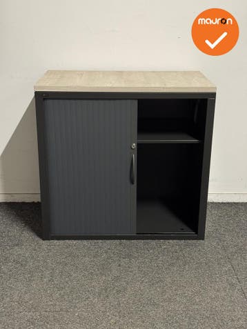 Brink roldeurkast 74x45x80 cm – antraciet met antraciet de, Werkplek, Ophalen of Verzenden, Gebruikt, Kast