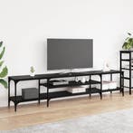 vidaXL TV-kast Zwart Eiken 201 x 35 x 45 cm Gemonteerd hout, Huis en Inrichting, Kasten | Televisiemeubels, Minder dan 50 cm, Verzenden