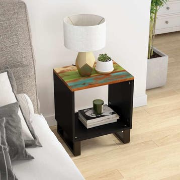 vidaXL Salontafel 40x31x46 cm massief gerecycled hout en, Minder dan 50 cm, 50 tot 100 cm, Verzenden, Nieuw