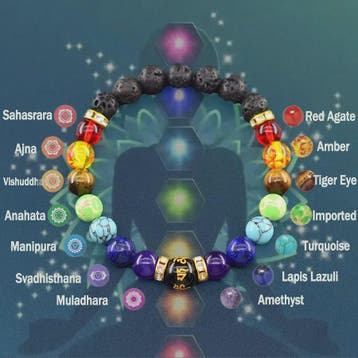 7 Chakra Armband Natuursteen - Helende Kristallen voor Manne, Verzenden, Nieuw