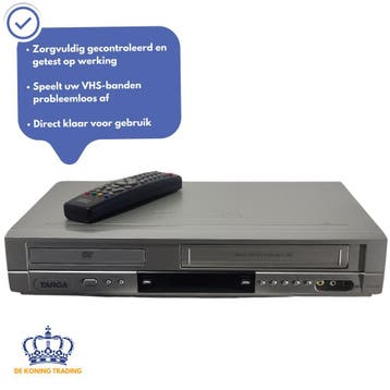TARGA DPV-5400x | VHS Videorecorder | DVD Speler | Video, Verzenden, Gebruikt, VHS-speler of -recorder
