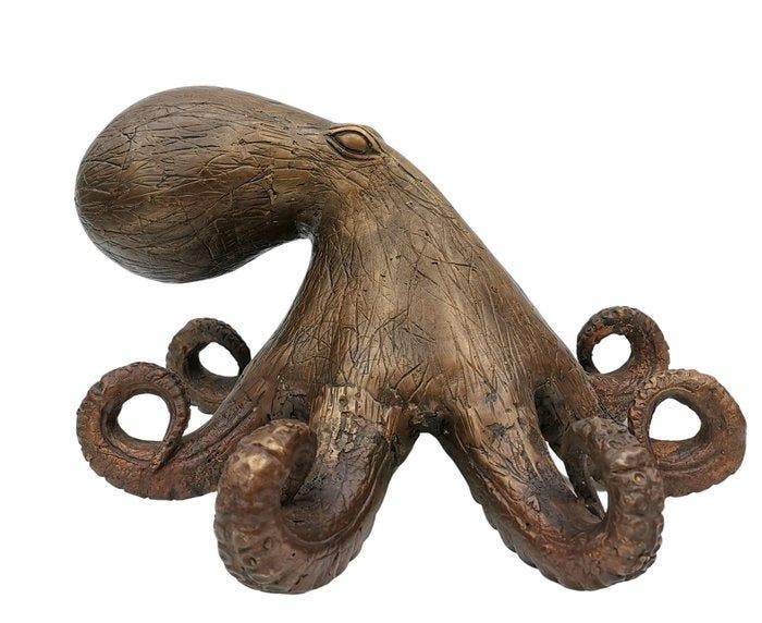 Beeldje - Octopus - 35 cm! - Brons, Antiek en Kunst, Kunst | Designobjecten