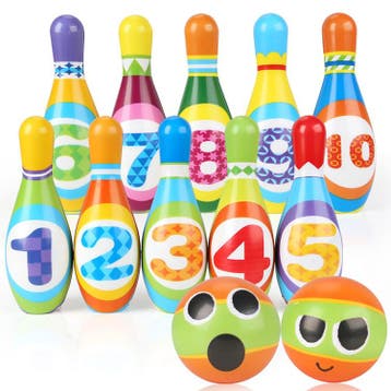 Zachte Bowling Set voor Kinderen – 10 Genummerde Kegels &., Ophalen of Verzenden, Nieuw