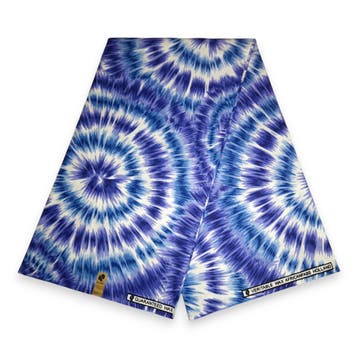 Afrikaanse print stof - Blauwe Tie Dye - 100% katoen - 1 yar, Ophalen of Verzenden, Nieuw