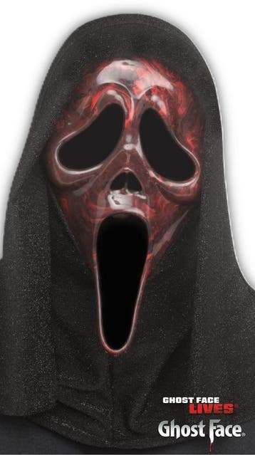 Ghost Face® Scream Marbled Masker Rood, Verzenden, Nieuw, Feestartikel