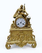 Figurale pendule - Brons, Messing - 1850-1900, Antiek en Kunst