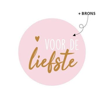 10 x Wensetiket rond 40mm - Voor de liefste, Ophalen of Verzenden, Nieuw