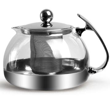 Theepot Glas 1,2L met RVS Filter (Keuken hulpmiddelen), Verzenden, Nieuw