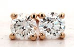 Oorbellen - 14 karaat Geel goud - 0.98ct. tw. Diamant, Sieraden, Tassen en Uiterlijk, Oorbellen, Nieuw