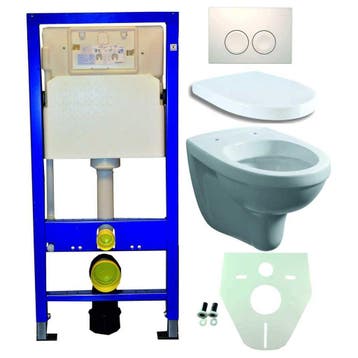 Geberit UP 100 +Trevi wc+zitting+ Delta 21 wit, Verzenden, Nieuw