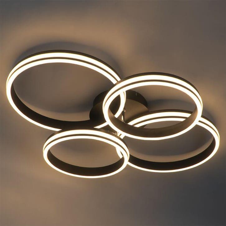 Qazqa plafondlamp Navara, 3-staps dimbaar, 4-lichts, Zakelijke goederen, Kantoor en Winkelinrichting | Kantoorartikelen, Verlichting