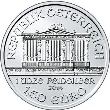 Wiener Philharmoniker 1 oz 2014, Postzegels en Munten, Verzenden, Oostenrijk, Losse munt, Zilver