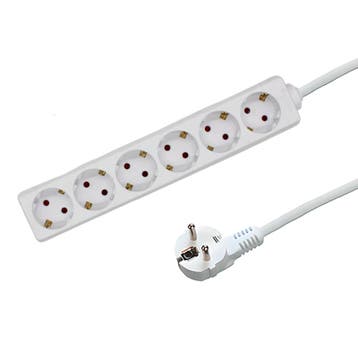 ZESVOUDIGE TAFELCONTACTDOOS | 3M | WIT, Nieuw