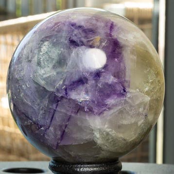 Fluoriet Fine polished Multicolor Quality fluorite sphere -