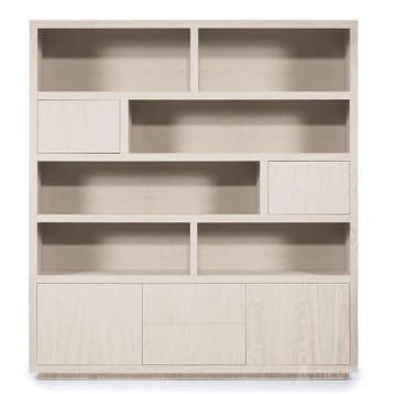 Kabinet Helsinki - 200cm - Taupe - 96282 - bergkasten, Huis en Inrichting, Kasten | Buffetkasten, Nieuw, Overige materialen