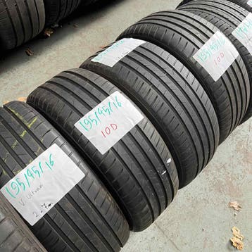 4 x Vredestein Ultrac 195-45-16 Zomerbanden 7mm, Gebruikt, 16 inch, Ophalen of Verzenden, Band(en)