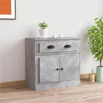 vidaXL Dressoir 70x35,5x67,5 cm bewerkt hout betongrijs, Verzenden, Nieuw, 50 tot 100 cm, 25 tot 50 cm