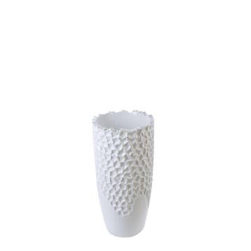Poly/glasvezel plantenbak Carve wit H.70cm, Huis en Inrichting, Verzenden, Nieuw