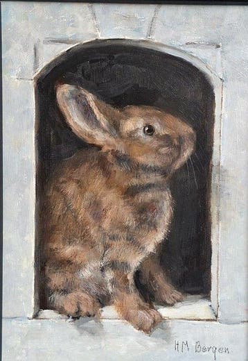 H.M.Bergen (1945) - Konijn, Antiek en Kunst