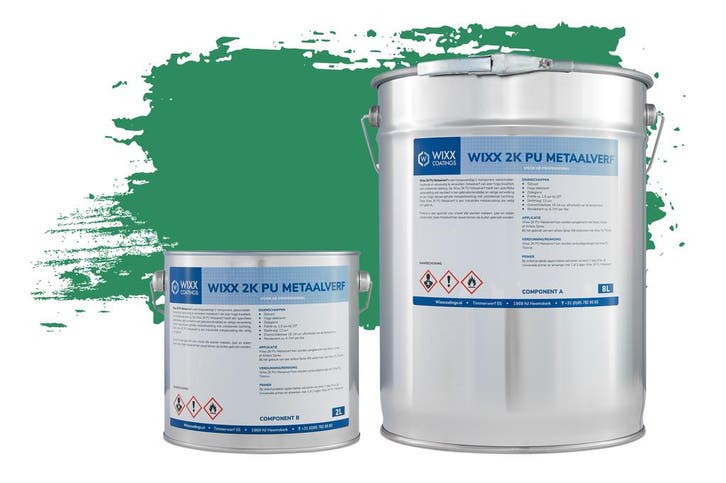 Wixx 2K PU Metaalverf RAL 6024 | Verkeersgroen 5L, Doe-het-zelf en Verbouw, Verf, Beits en Lak, Verf, Groen, Nieuw, Minder dan 5 liter