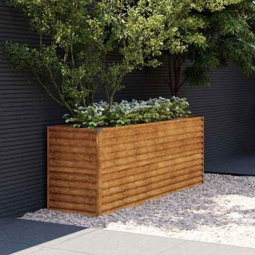 vidaXL Verhoogde tuinbak 196x50x69 cm cortenstaal, 100 cm of meer, Verzenden, Nieuw, Metaal