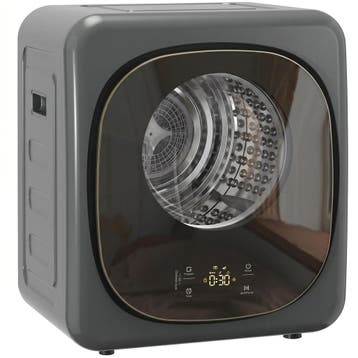 4 Kg Wasdroger, Compact Ontwerp, 5 Modi, Timer, Grijs+Zwart, Verzenden, Nieuw