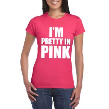 I am pretty in pink shirt roze dames - Kleuren thema shirts, Kleding | Dames, Ophalen of Verzenden, Nieuw