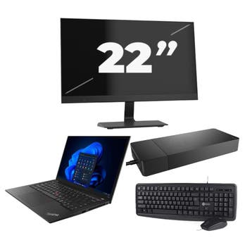 Lenovo ThinkPad T14s -   i7-10e 16GB  - 256GB  + 1x 22 inch, Computers en Software, Qwerty, Verzenden, Refurbished, 14 inch
