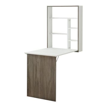 Klaptafel Greve voor wandmontage 80x62x16 cm wit en houtkleu, Verzenden, Nieuw