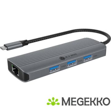ICY BOX IB-DK4034a-CPD Bedraad USB 3.2 Gen 1 (3.1 Gen 1), Computers en Software, Netwerkkaarten, Verzenden, Nieuw, ICY BOX
