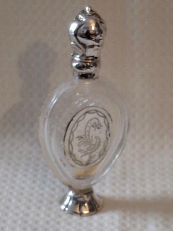 Parfumfles - Antieke Hollandse Parfum flacon op zilveren