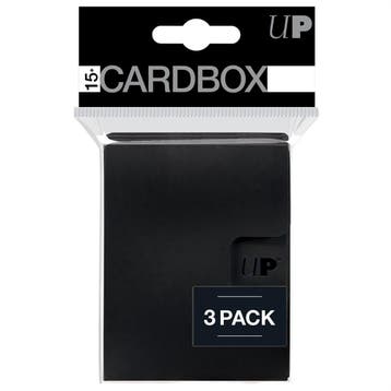 PRO 15+ Card Box 3-pack - Zwart | Ultra Pro - Trading cards, Verzenden, Nieuw