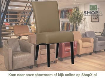Leren eetkamerstoel Just - Toledo Mocca (taupe/bruin) -, Bruin, Bohemian, Eigentijds, Klassiek, Retro, Romantisch, Scandinavisch